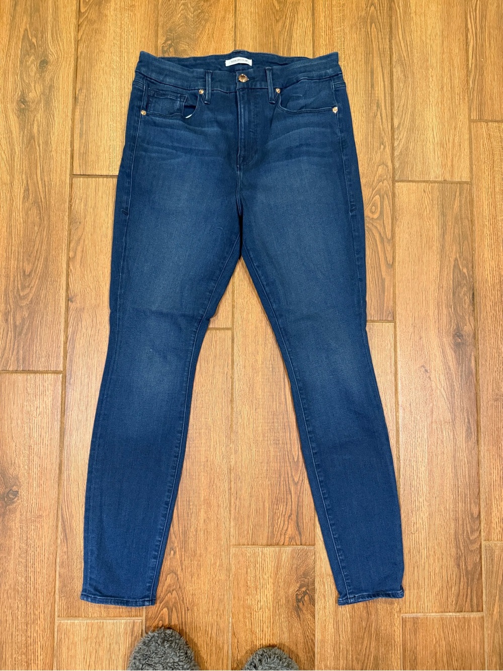 Good American Dark Indigo High-Rise Skinny Jeans